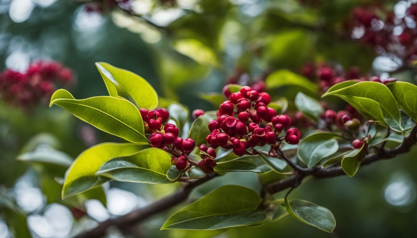 A vibrant garden with Pittosporum Tenuifolium and diverse people enjoying nature.