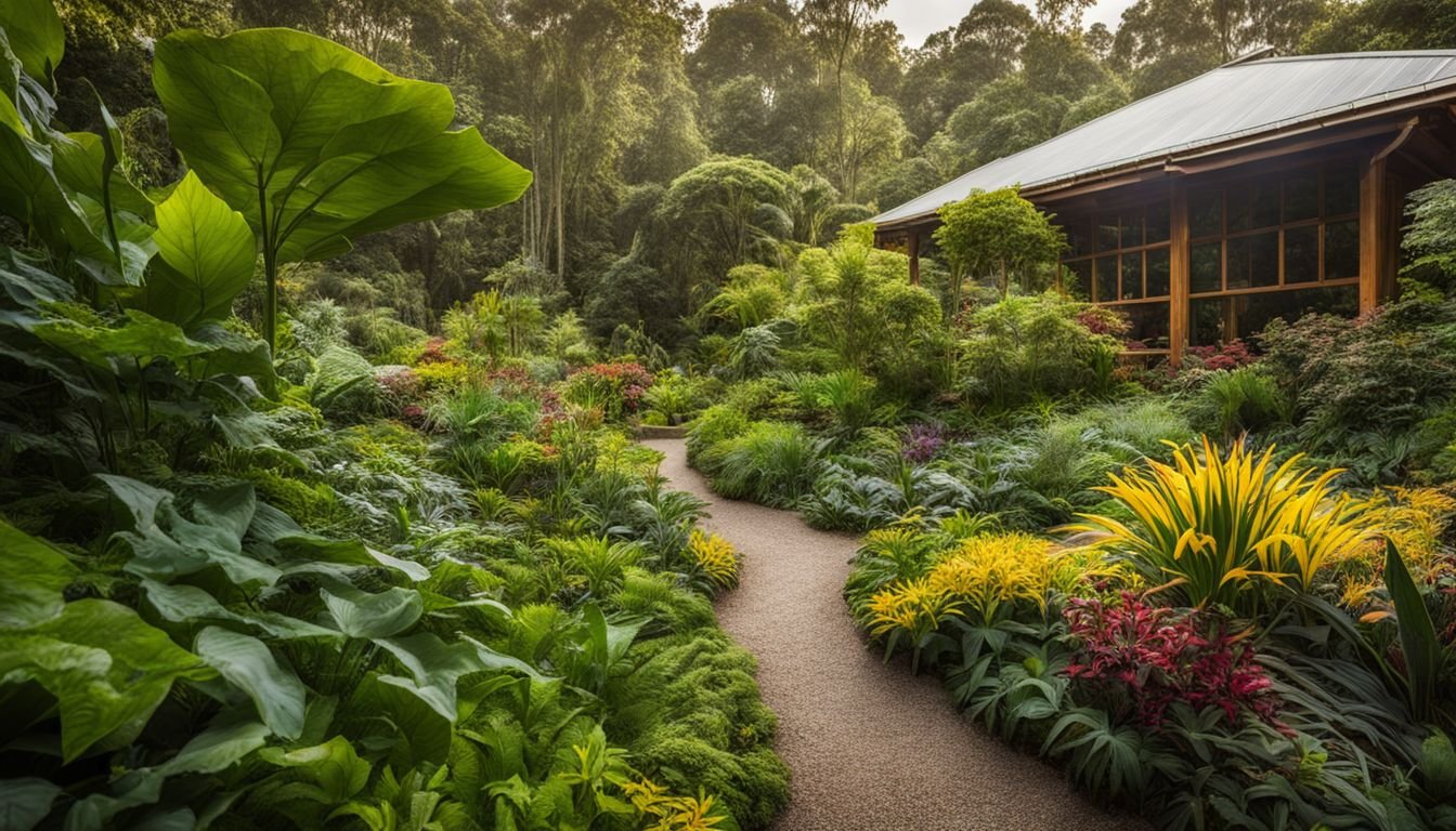 A vibrant Australian garden with healthy Ligularia Dentata Reniformis and lush greenery.