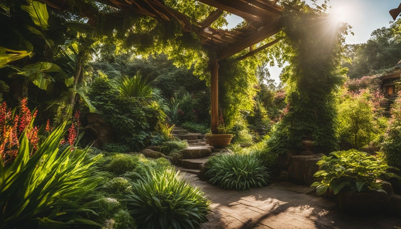 A vibrant garden with thriving Dragon Tail Plants captured in high-quality photography.