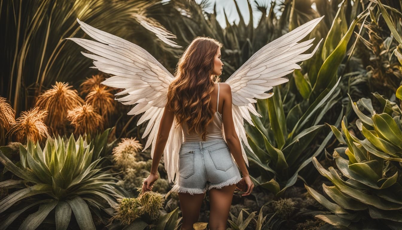 A thriving Bountiful Angel Wings plants in a sunny garden.