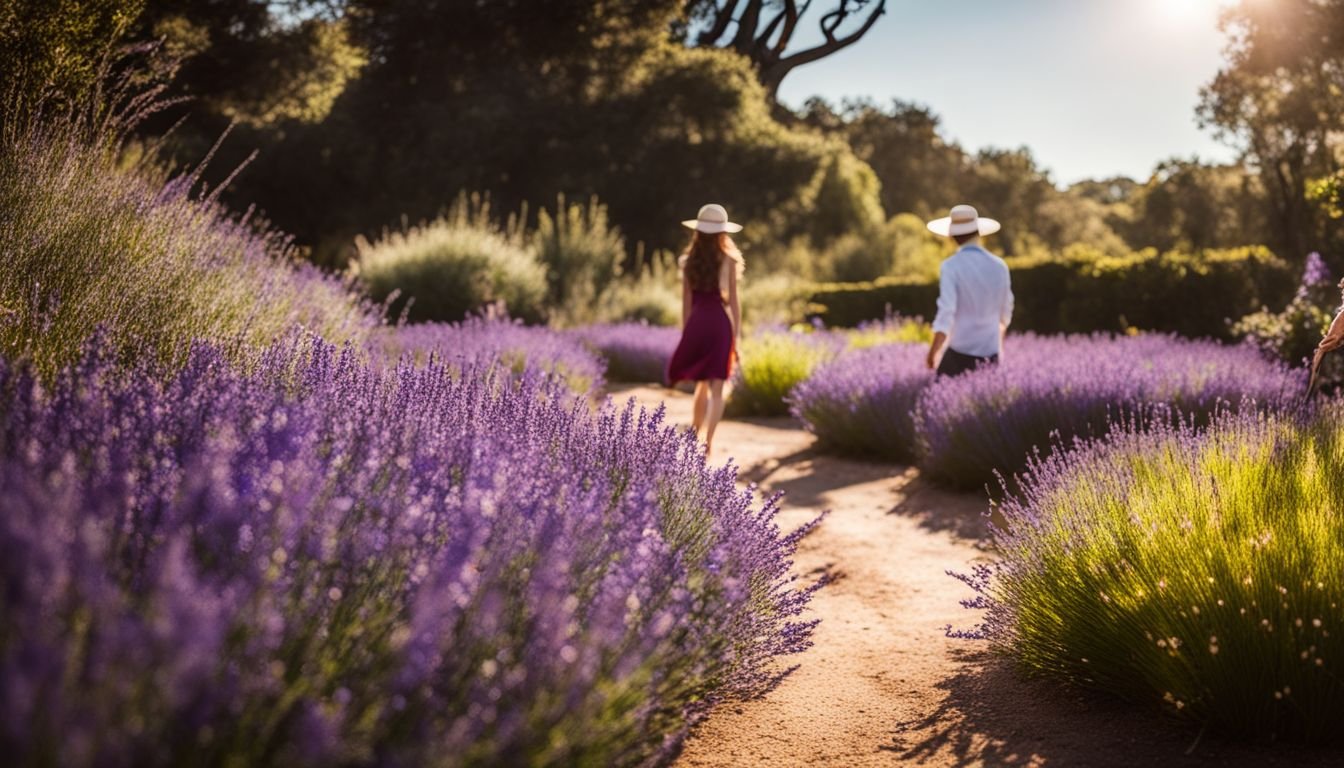 A thriving garden with French Lavender under the Australian sun.