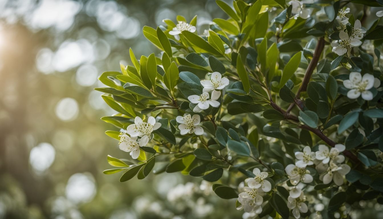 A vibrant photo of Pittosporum Tenuifolium in a garden.