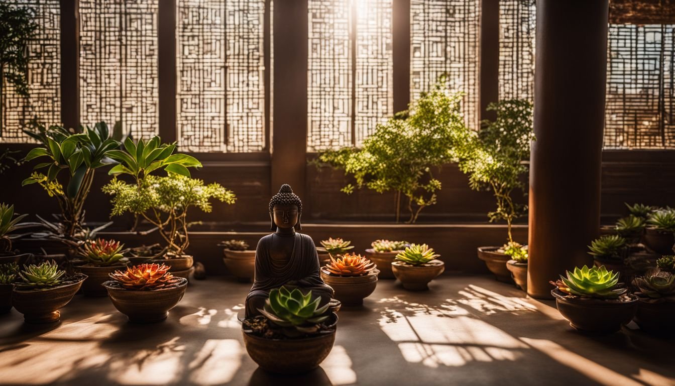 A thriving Buddha's Temple succulent in a well-lit indoor setting.