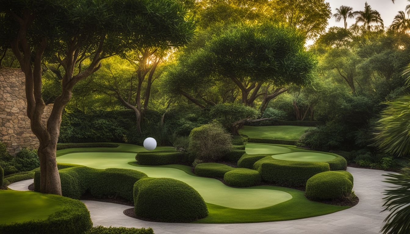 A photo of Golf Ball Pittosporum in a vibrant garden setting.