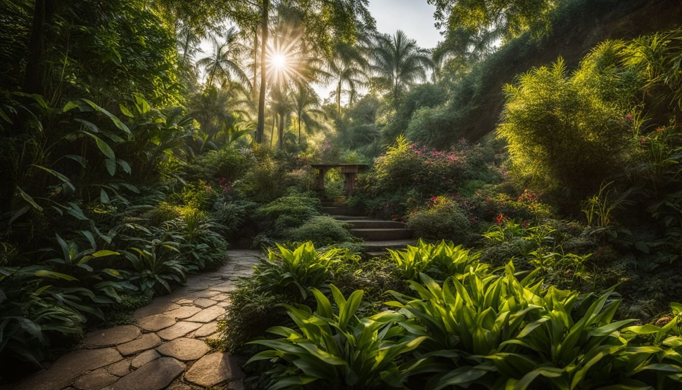 A vibrant garden of Jacobinia Firefly plants thriving in a bustling atmosphere.