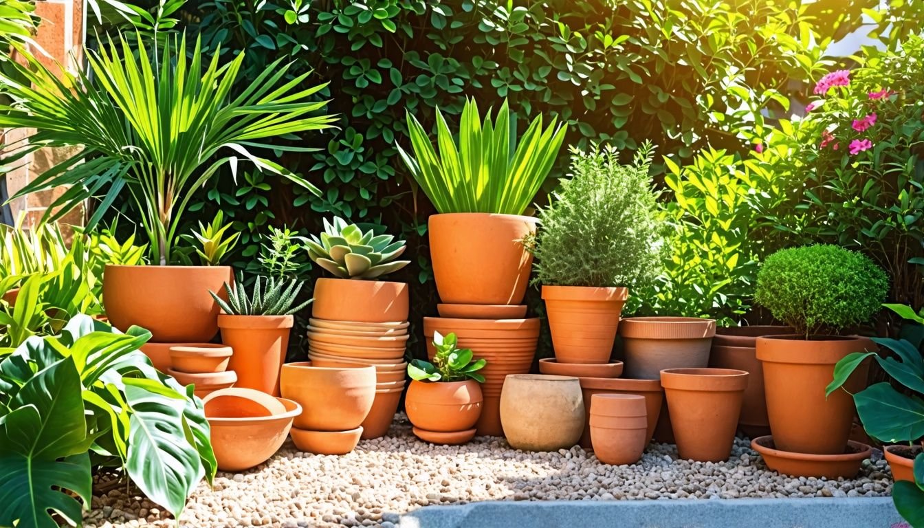 Aussie retailers feature diverse terracotta pots for gardens.