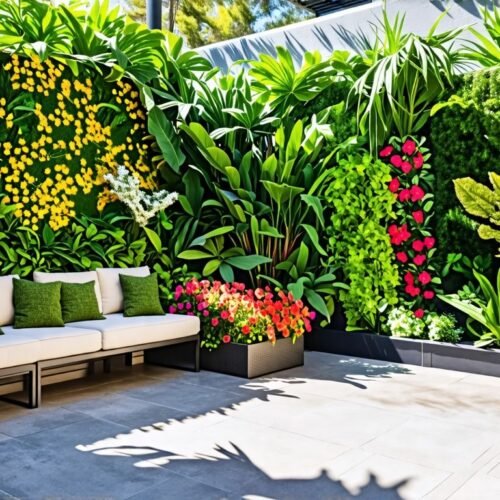 Creating a Stunning Fake Plants Wall for Your Outdoor Space