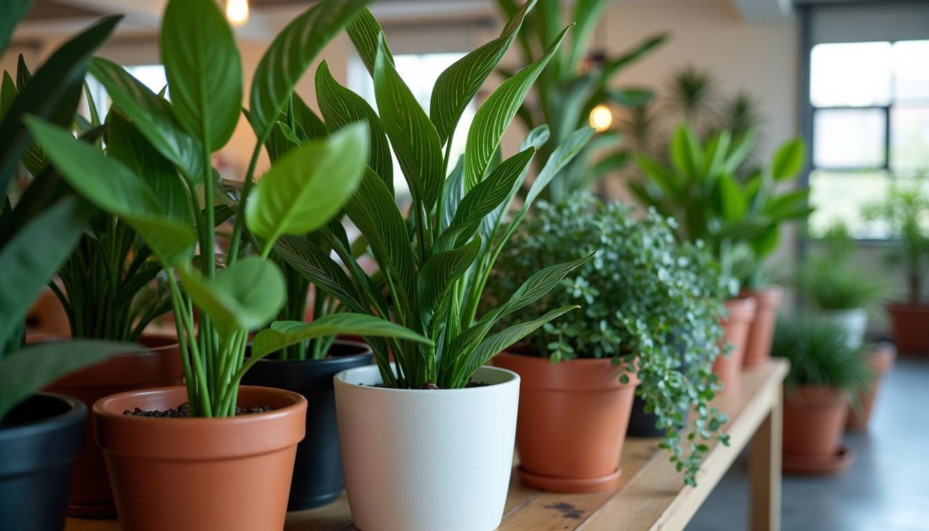 A display of lifelike faux pot plants for stylish Australian homes.