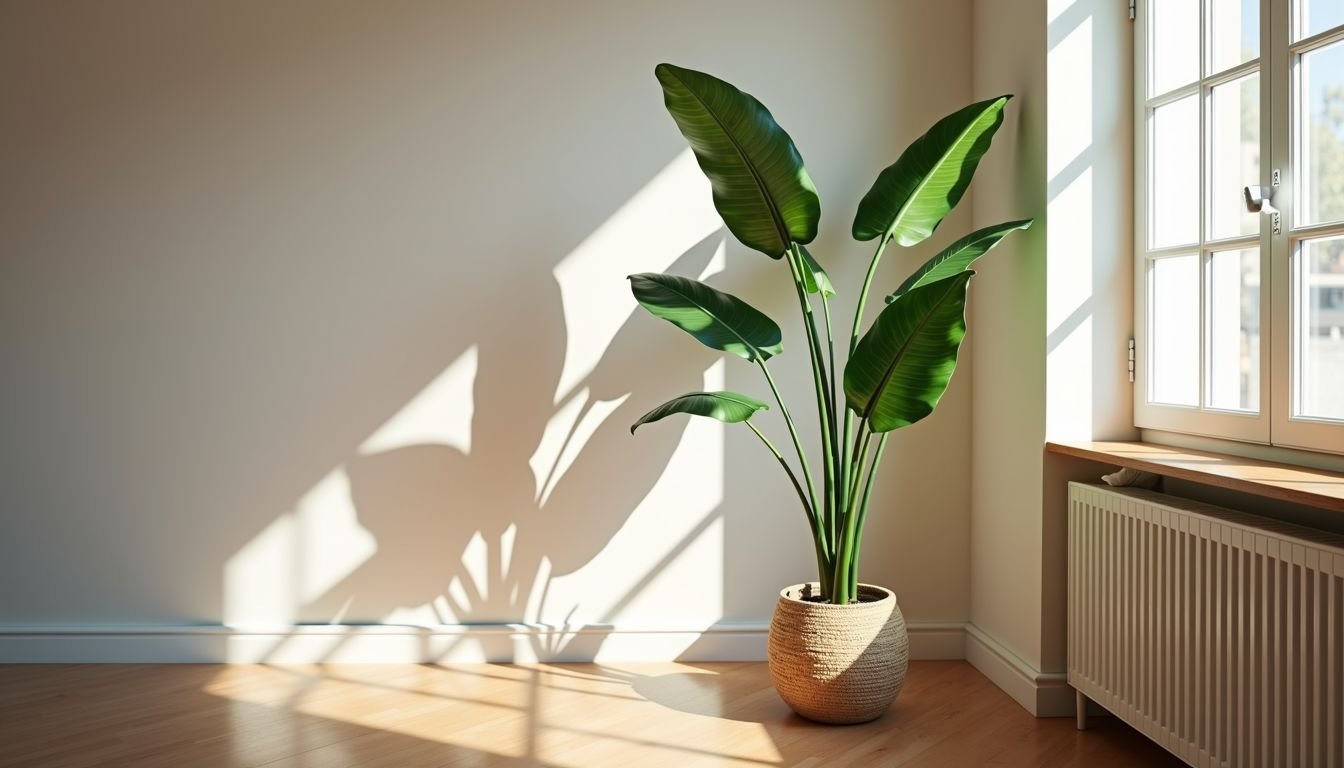 A 120 cm artificial fiddle leaf plant by Cooper & Co adds greenery to a minimalist living room.