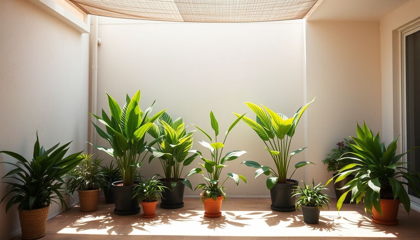 A photo of outdoor patio with UV-resistant artificial plants in Australia.