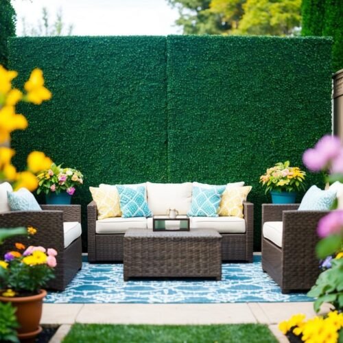 Backyard Artificial Hedge Wall: Create a Lush, Low-Maintenance Oasis