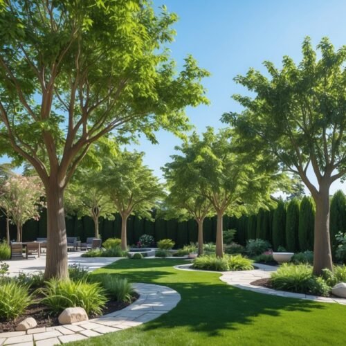 Artificial Trees Outdoor for Easy, Year-Round Garden Style